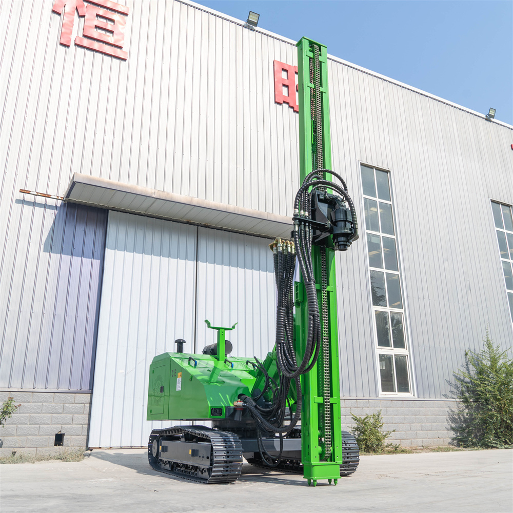 solar pile driver photovoltaic pile driver crawler mounted helical ground screw pile driver on sale