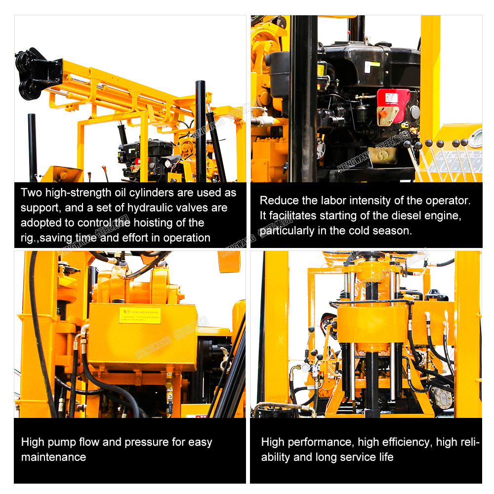 Widely used hot sale hydraulic diesel water well drill machine/portable water well drilling rig for sale