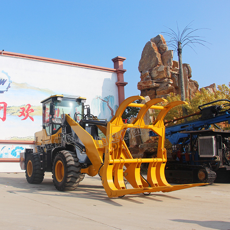 hot sale 7.6t sugarcane and wood loader with grabber, breaker