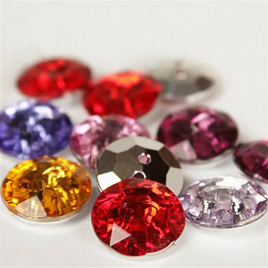 HENGWEI Custom Size Diamond Vintage Coat Button Upholstery Rhinestone Acrylic Buttons Crystal Buttons