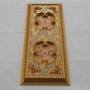 Architectural Accents - Burgundy & Gilt Bracade Rectangular Decorative PS Ceiling Medallion