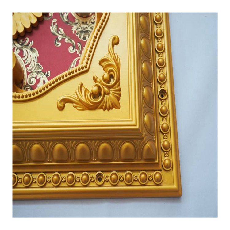 HENGXIN Golden Plastic Ps Rectangle Ceiling Tile Board Panel  Lightweight For Modern Wall Decoration