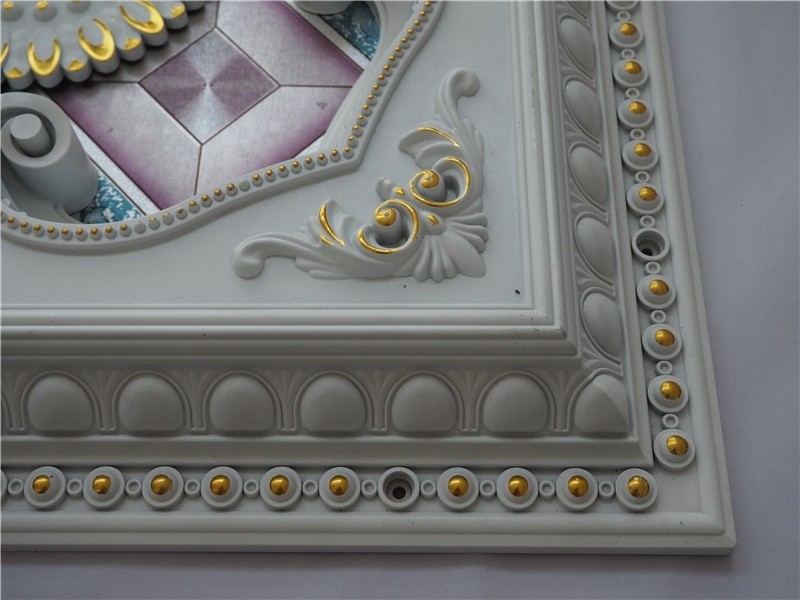 Factory Artistic Square Ceiling Medallion Anti-aging Ceiling Lamp Decorative Ceilings