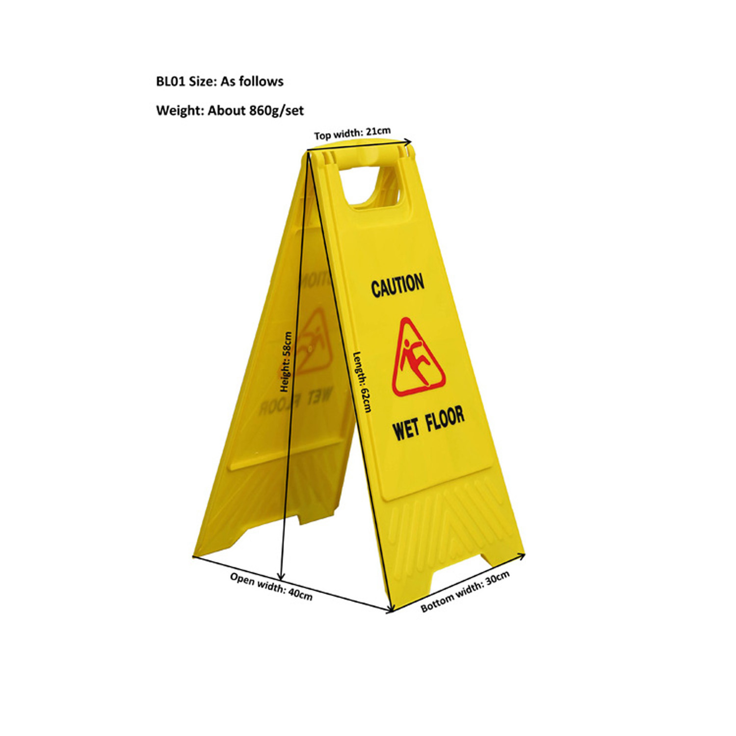 BL01A Customized Yellow Caution Wet Floor Sign/plastic Warning Sign Board Wholesale