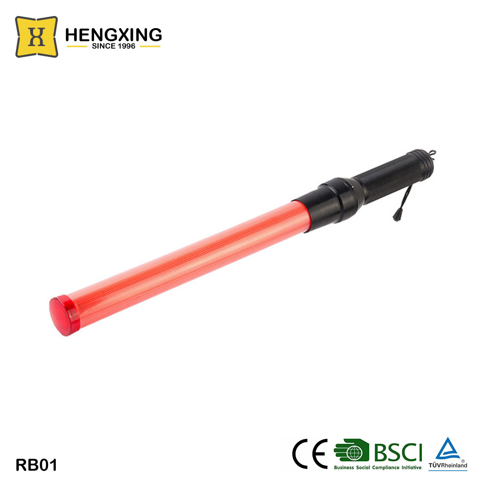 RB01 Rechargeable Red Air Traffic Led Multimodal Control Wands Traffic Wand Baton With Battery Traffic Signal Control Baton