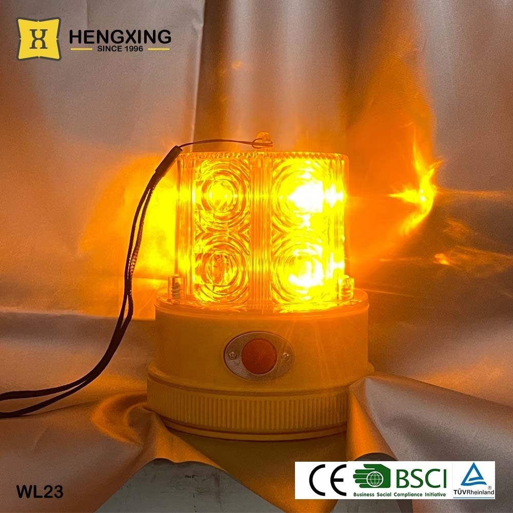 D Cell Magnetic Base Waterproof IP 64 Railway Warning Light Sensitive LED Revolving Safety Light