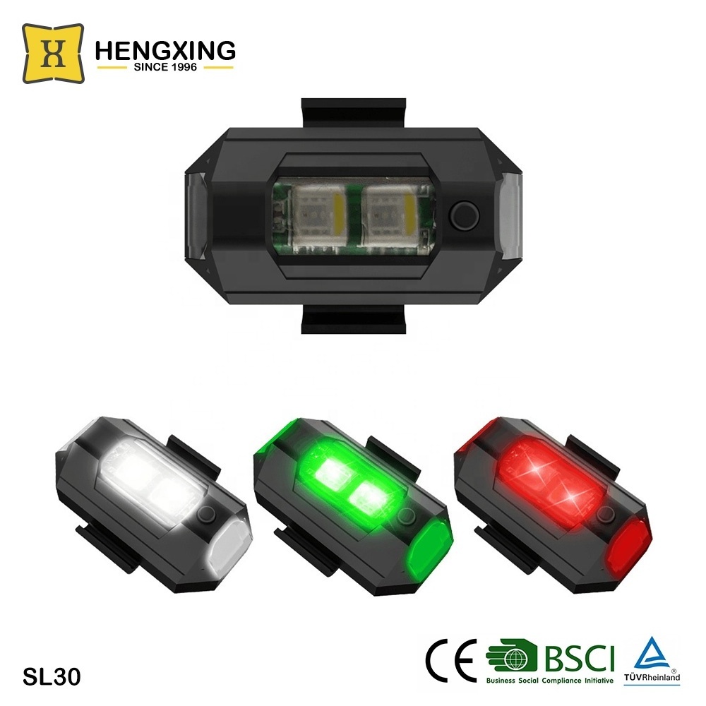 Wireless Rechargeable USB Mini LED Warning Signal Lamp Motorcycle Rear Tail Seven Color Strobe Light