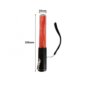 Road Crossing Warning Rechargeable Magnetic Wand Flashlight Lights Flashing Safety LED Traffic Baton