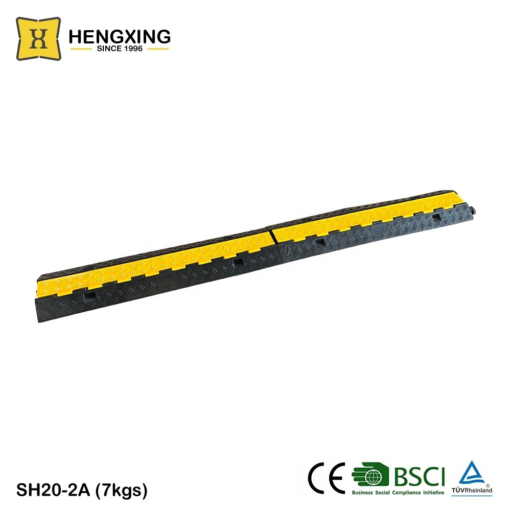 SH20-2A  Lightweight Durable Polyurethane Plastic 1 Channel Office Floor Cable Ramp Drop Over Cover Cable Wire Cord Protectors