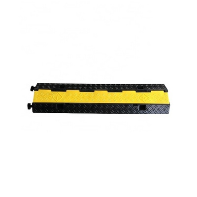 Tight Lock Outdoor Hump Yellow PVC Cover 2 Channels Black Rubber Cable Protector