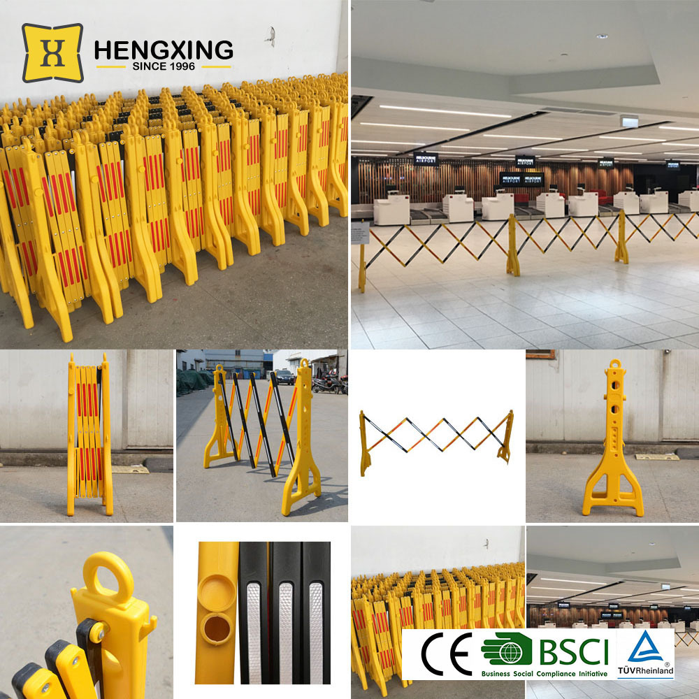 TB08 Portable Expandable Road Safety Mobile Barrier Gate Outdoor Retractable Water Filled Plastic Barricade