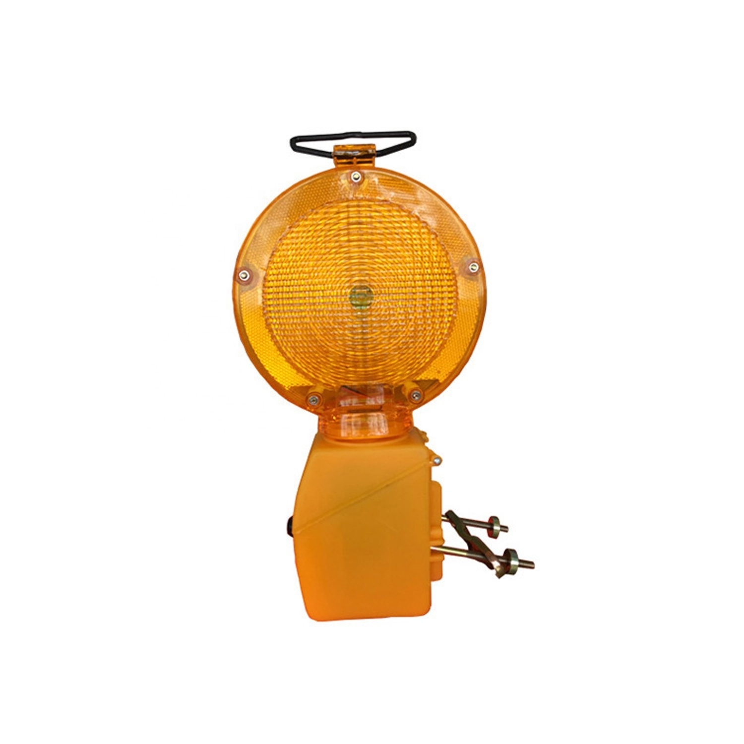 Bracket Barricade 6V 4R25 Battery Operated Plastic Handle Flashing LED Road Construction Warning Light