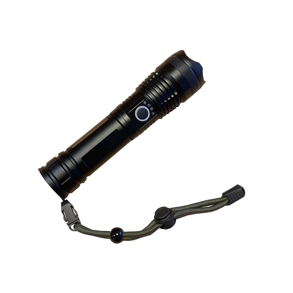 Aluminum Alloy Rechargeable Retractable Length Camp Mini 15Watts P50 High Power LED Flashlight