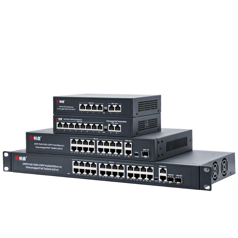 Standard POE switch 4 8 16 24 port 10/100/1000M transmission 250 M maximum 400W Unmanaged switch