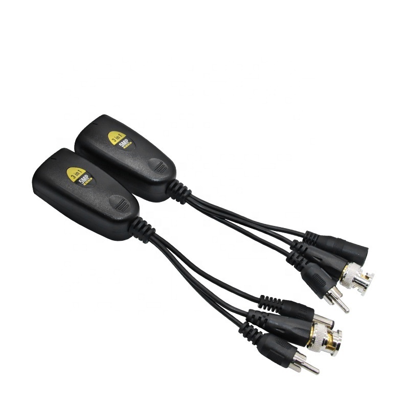 HD  AHD/CVI/TVI Balun Connector  Video  Audio  Power 3 In 1 5MP CCTV  Video Balun