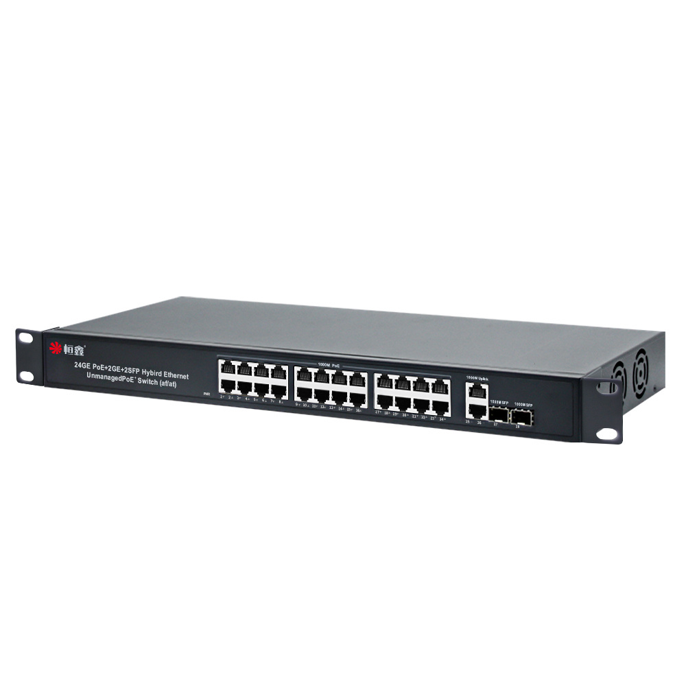 10/100/1000mbps 24 Port+ 2+2 Port Gigabit 48v POE Switch POE Outdoor Stock 16 Full-duplex & Half-duplex Switch Poe  Standard