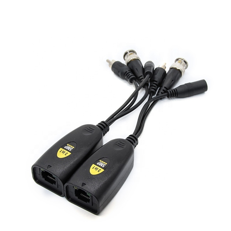 HD  AHD/CVI/TVI Balun Connector  Video  Audio  Power 3 In 1 5MP CCTV  Video Balun