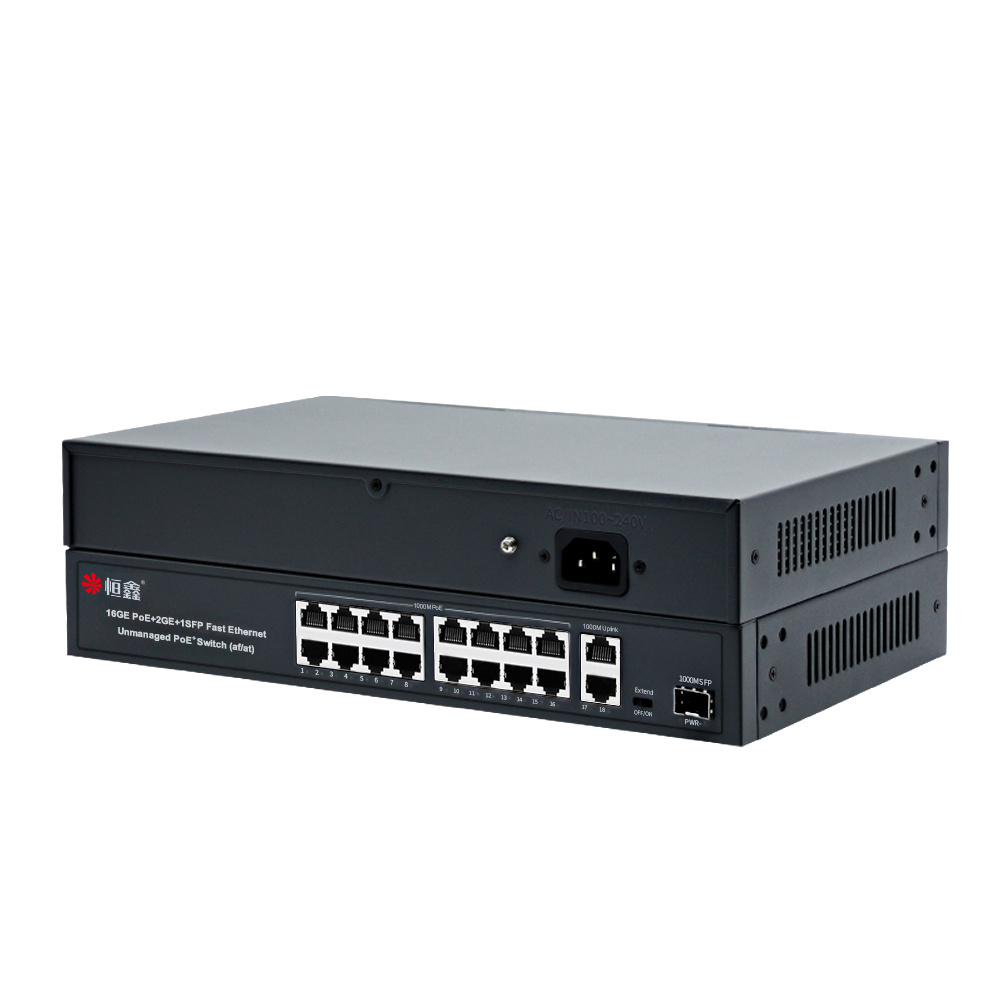 Ethernet POE Switch 48V 10/100/1000mbps Active 16 port Network Switches Full Gigabit Poe Switch