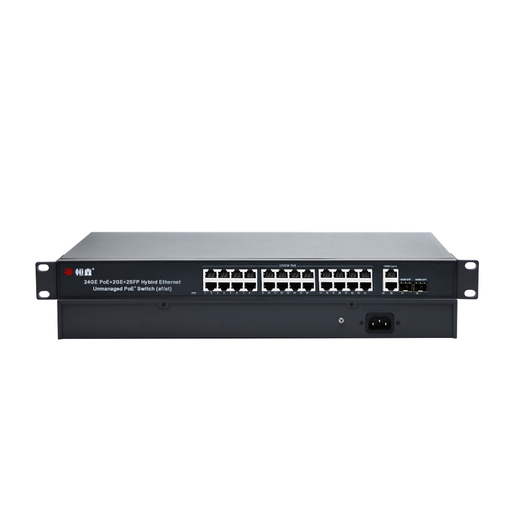 10/100/1000mbps 24 Port+ 2+2 Port Gigabit 48v POE Switch POE Outdoor Stock 16 Full-duplex & Half-duplex Switch Poe  Standard