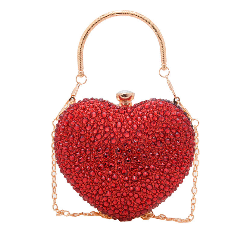 Trendy Acrylic Heart Bags Women Handbags Ladies Luxury Party Evening Clutch Purses and Handbags for Women