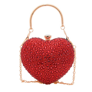 Trendy Acrylic Heart Bags Women Handbags Ladies Luxury Party Evening Clutch Purses and Handbags for Women