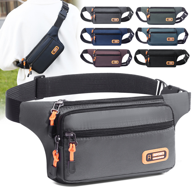 Outdoor Waist Bag Men Ladies Customize Logo Designer Sports Waterproof Wholesale Custom Belt Black Oxford Fanny Pack