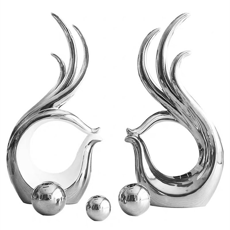 Unique Artistic Style Luxury modern living room Home Decoration Hand shape Accessories Deco plated silver ceramic decor