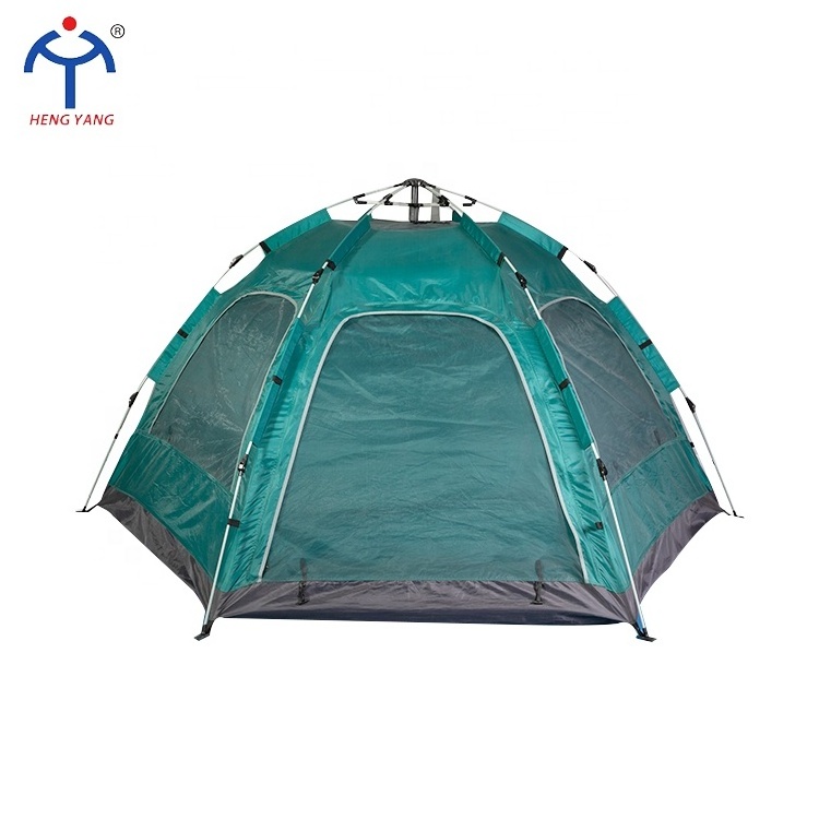 Customized Family 3-4 person travel park tent waterproof windproof single layer camping tent with automatic frame