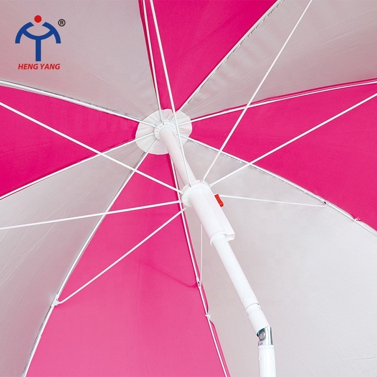 Wholesale economic practical pink white parasol 180cm tassel beach umbrella