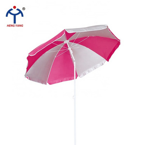 Wholesale economic practical pink white parasol 180cm tassel beach umbrella