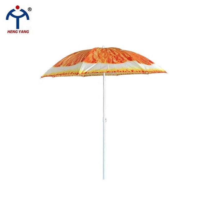 Umbrella OEM Parasol 200CM*8Ribs Watermelon Pattern Fruit Design Garden Sunshade Iron Tilt Custom Beach Umbrella