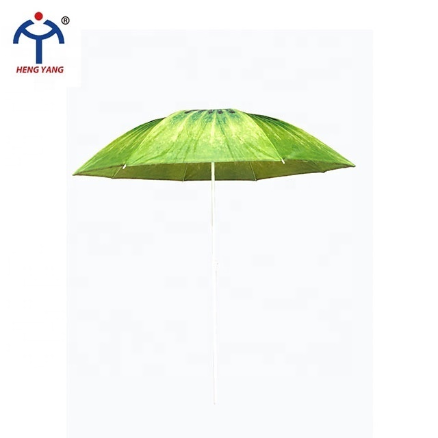 Umbrella OEM Parasol 200CM*8Ribs Watermelon Pattern Fruit Design Garden Sunshade Iron Tilt Custom Beach Umbrella