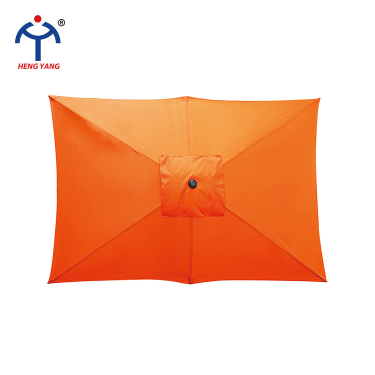 Garden Umbrella 3M*3M 6Ribs Aluminum Pole Easy To Operate Parasol Square Patio Umbrella