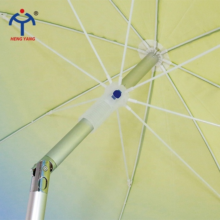 Design UV Coating Parasol 200cm Aluminum Sun Beach Umbrella Hot Sale Modern Outdoor Furniture Metal Tilt