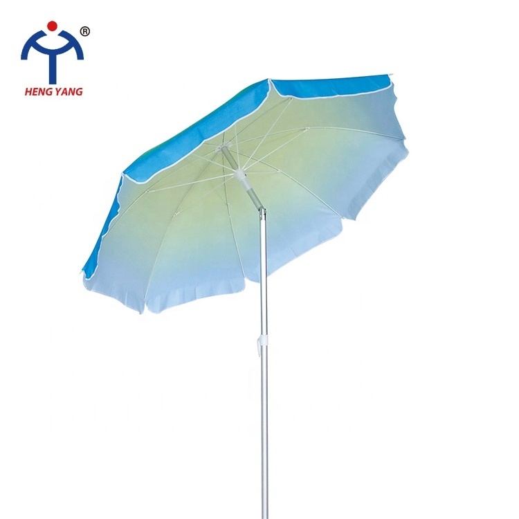 Design UV Coating Parasol 200cm Aluminum Sun Beach Umbrella Hot Sale Modern Outdoor Furniture Metal Tilt