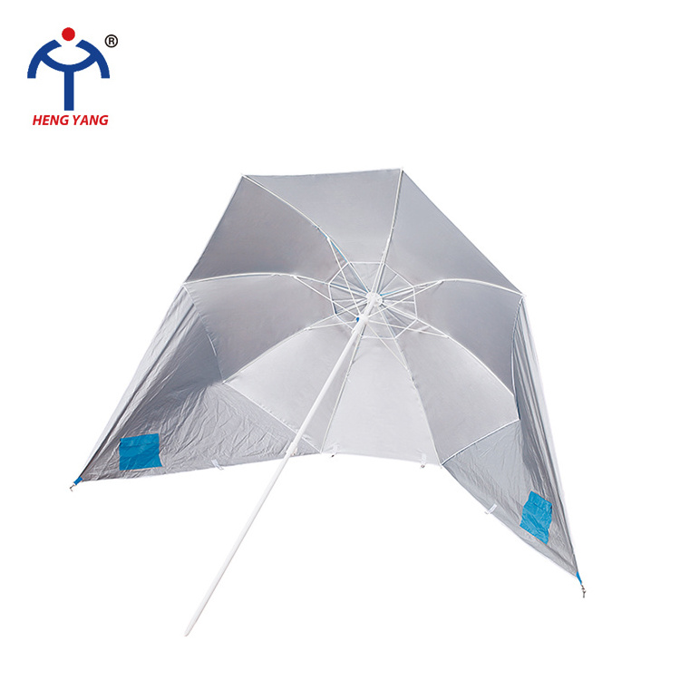 Summer Beach Umbrella UPF 50+ Sun Shelter Custom 220CM 8K Waterproof Vertical Edge Easy Set Up Tent Beach Umbrella Kids Play