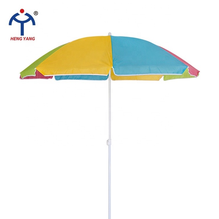 Custom fashion colorful 8K parasol 180cm 200cm 220cm beach fringed umbrella with tilt