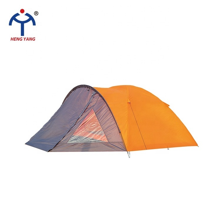 OEM Family Hiking Tent Easy To Operate 2 Layers Wear-Resistant Sunshade Custom Outdoor Travel Camping Tent 2-4 Person