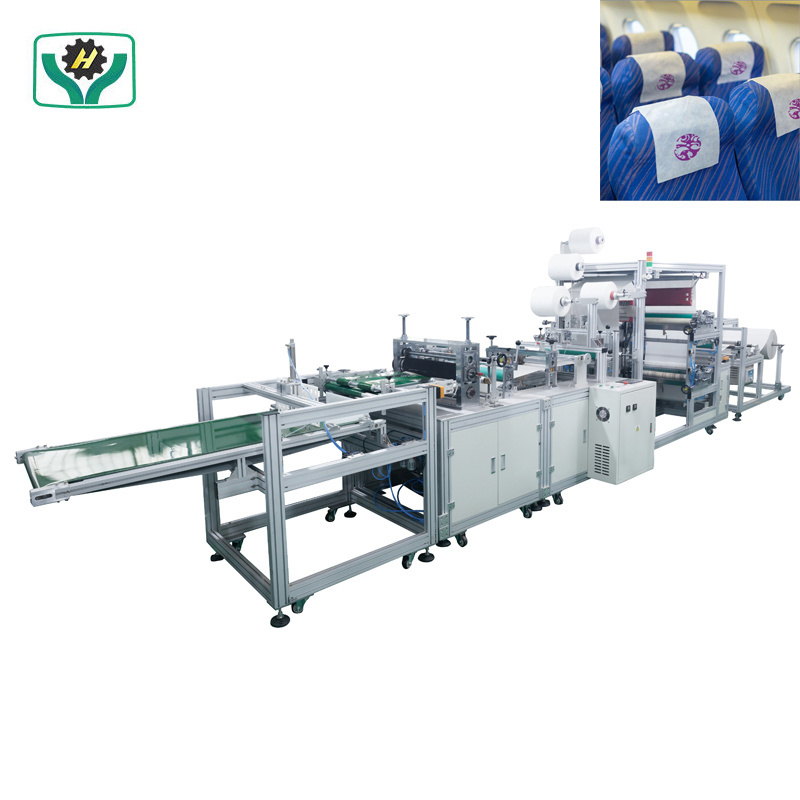 Fast Speed Non woven Fabric On Times Use Dental Pillow Towel Sewing Machine Aircraft  Headrest Seat Cover Making Machine