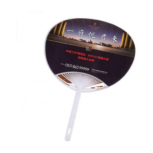 Hengyao Cheap Round Shape PP Hand Fan Advertising Mini Plastic Hand Fan