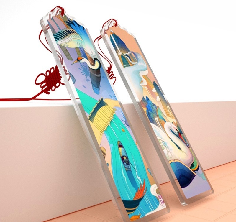 Acrylic Stationery Gift Bookmark Classic Chinoiserie Delicate Bookmark