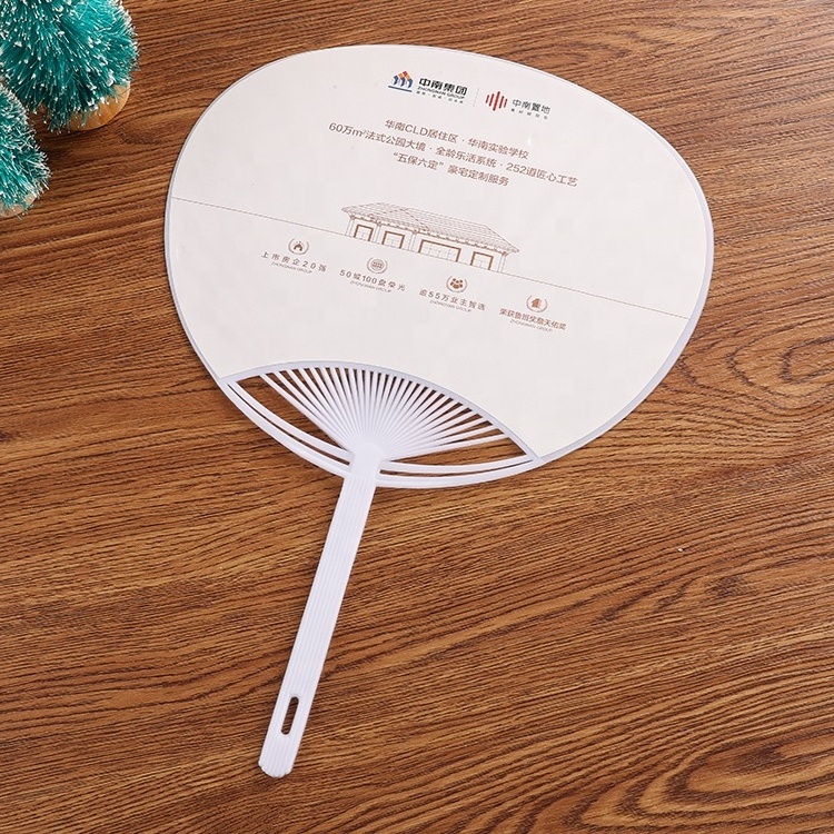 Hengyao Cheap Round Shape PP Hand Fan Advertising Mini Plastic Hand Fan