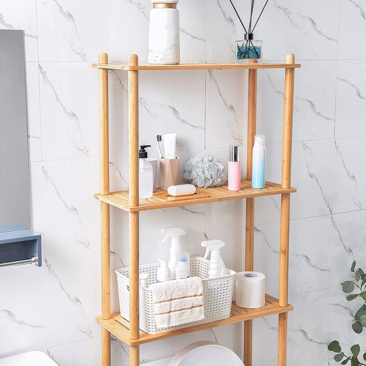 multipurpose wire bathroom space saver storage shelf over toilet rack over the toilet organizer shelves