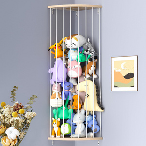 Hanging Storage Nets Kids Macrame Jumbo Doll Room Corner Organizer 2 Pcs Wall-Hanging Storage Bags Basket For Living RooM