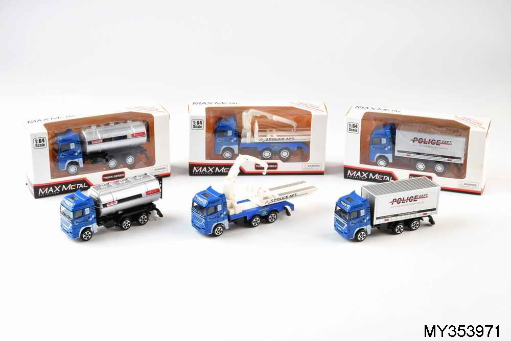 customized hot items 1:64 Alloy free wheel Sanitation transport Tanker die cast mini truck toys for kids