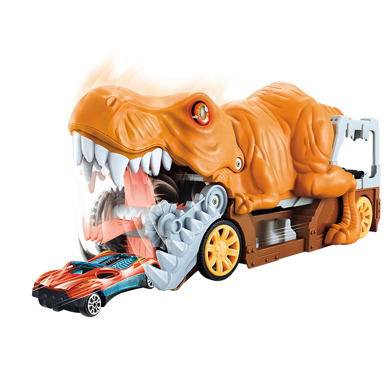 dinosaur Crocodile Shark toy car Transport engineering Truck Catapult alloy swallowing car toy for kids