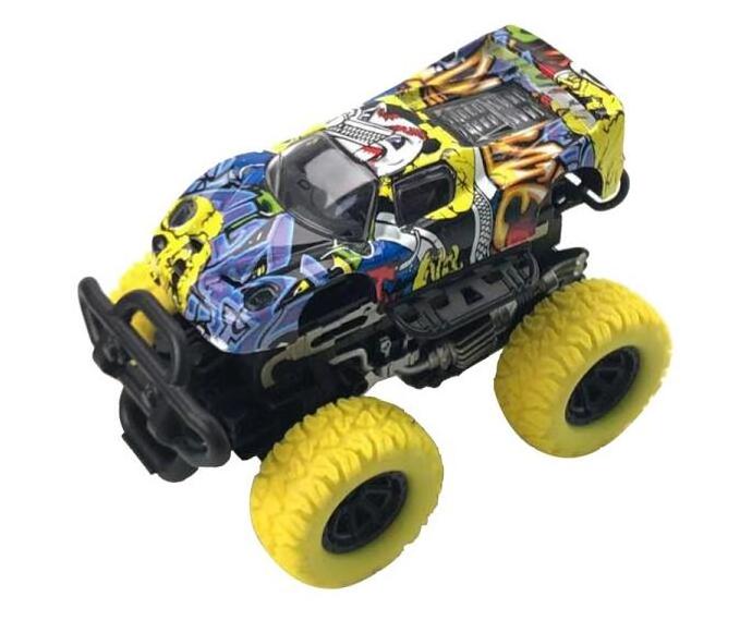 6 model die cast Monster Truck Toy big wheel Friction metal Off Road Trucks for kids