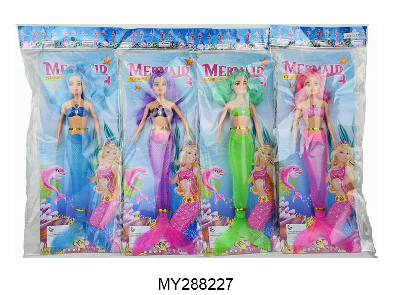 cheap 11 inch Beautiful Princess Mermaid Doll with light music toy For Girls