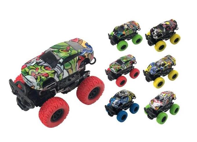 6 model die cast Monster Truck Toy big wheel Friction metal Off Road Trucks for kids