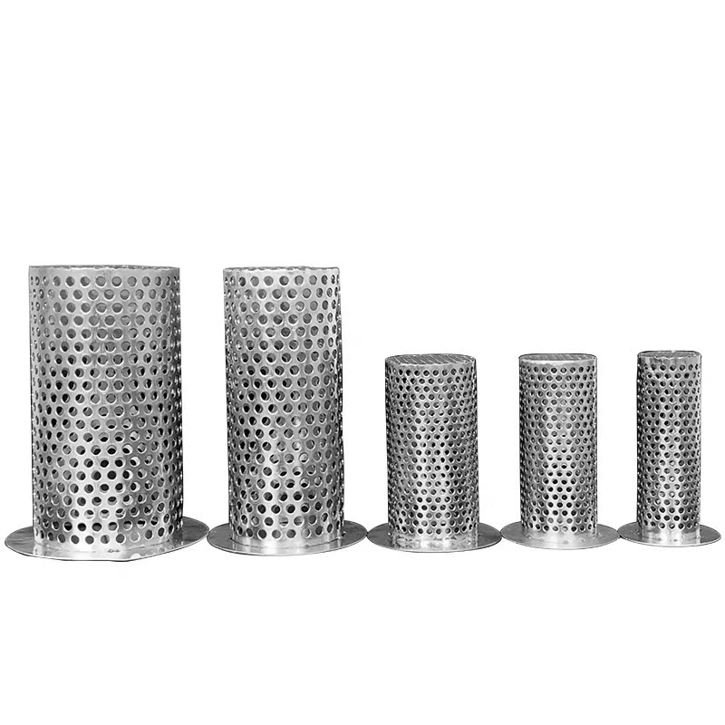 Stainless steel perforated cylinder/perforated metal mesh tube pipe tube/perforated stainless steel filter